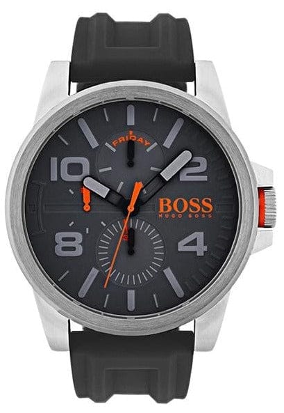Buy Shop Hugo Boss Detroit Sport Analog Grey Dial Grey Rubber Strap Watch For Men - 1550007 USA Online