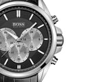 Buy Shop Hugo Boss Driver Black Dial Black Leather Strap Watch for Men - 1512879 USA Online