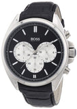 Buy Shop Hugo Boss Driver Black Dial Black Leather Strap Watch for Men - 1512879 USA Online