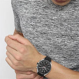 Buy Shop Hugo Boss Driver Black Dial Black Leather Strap Watch for Men -1513087 USA Online
