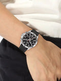 Buy Shop Hugo Boss Driver Black Dial Black Leather Strap Watch for Men -1513087 USA Online