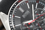 Buy Shop Hugo Boss Driver Black Dial Black Leather Strap Watch for Men -1513087 USA Online