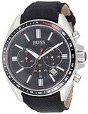 Buy Shop Hugo Boss Driver Black Dial Black Leather Strap Watch for Men -1513087 USA Online