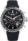 Buy Shop Hugo Boss Driver Black Dial Black Leather Strap Watch for Men -1513087 USA Online