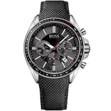 Buy Shop Hugo Boss Driver Black Dial Black Leather Strap Watch for Men -1513087 USA Online