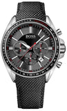 Buy Shop Hugo Boss Driver Black Dial Black Leather Strap Watch for Men -1513087 USA Online