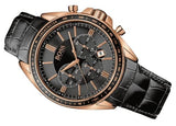 Buy Shop Hugo Boss Driver Black Dial Black Leather Strap Watch for Men - 1513092 USA Online