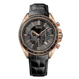 Buy Shop Hugo Boss Driver Black Dial Black Leather Strap Watch for Men - 1513092 USA Online