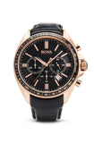 Buy Shop Hugo Boss Driver Black Dial Black Leather Strap Watch for Men - 1513092 USA Online