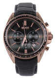 Buy Shop Hugo Boss Driver Black Dial Black Leather Strap Watch for Men - 1513092 USA Online