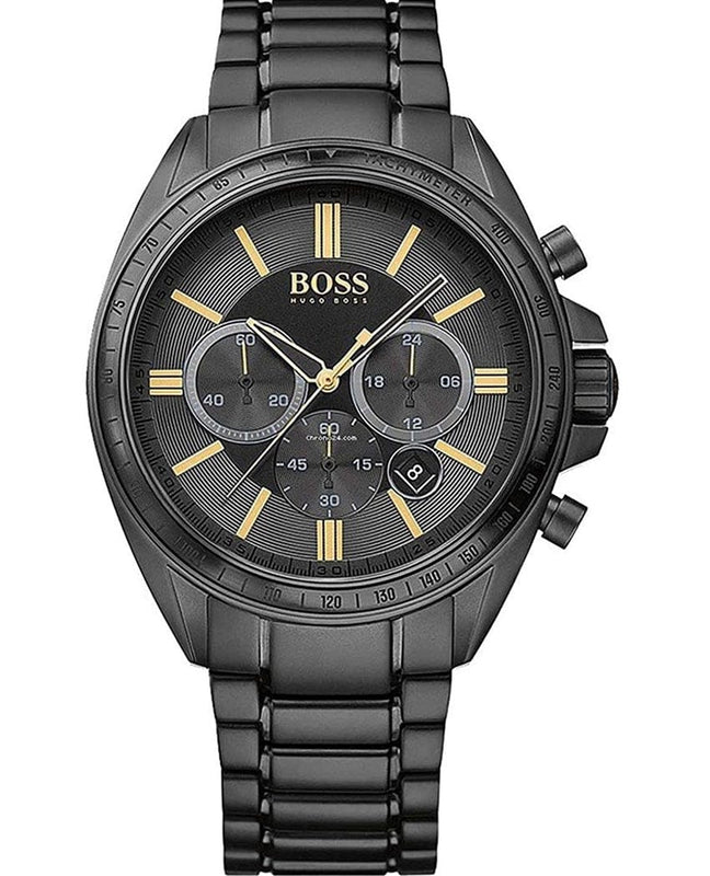 Buy Shop Hugo Boss Driver Black Dial Black Steel Strap Watch for Men - 1513277 USA Online