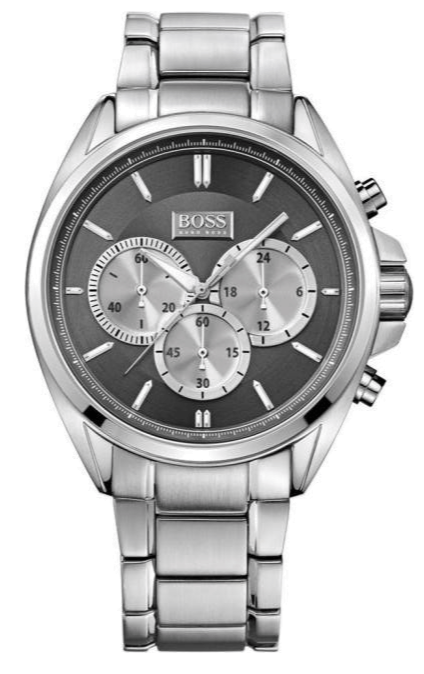 Buy Shop Hugo Boss Driver Black Dial Silver Steel Strap Watch for Men - 1512883 USA Online