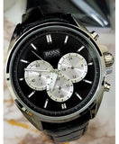 Buy Shop Hugo Boss Driver Blue Dial Black Leather Strap Watch for Men - 1512882 USA Online