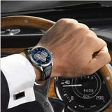 Buy Shop Hugo Boss Driver Blue Dial Black Leather Strap Watch for Men - 1512882 USA Online