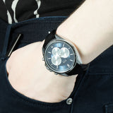 Buy Shop Hugo Boss Driver Blue Dial Black Leather Strap Watch for Men - 1512882 USA Online