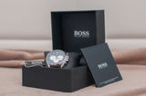 Buy Shop Hugo Boss Driver Blue Dial Black Leather Strap Watch for Men - 1512882 USA Online