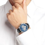 Buy Shop Hugo Boss Driver Blue Dial Black Leather Strap Watch for Men - 1512882 USA Online