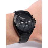 Buy Shop Hugo Boss Driver Chronograph Black Dial Black Leather Strap Watch For Men - HB1513061 USA Online