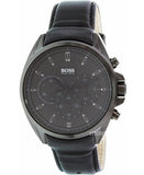Buy Shop Hugo Boss Driver Chronograph Black Dial Black Leather Strap Watch For Men - HB1513061 USA Online