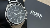 Buy Shop Hugo Boss Driver Chronograph Black Dial Silver Steel Strap Watch For Men - 1513080 USA Online