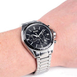 Buy Shop Hugo Boss Driver Chronograph Black Dial Silver Steel Strap Watch For Men - 1513080 USA Online