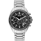 Buy Shop Hugo Boss Driver Chronograph Black Dial Silver Steel Strap Watch For Men - 1513080 USA Online