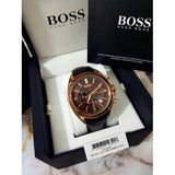 Buy Shop Hugo Boss Driver Chronograph Brown Dial Brown Leather Strap Watch For Men - HB1513093 USA Online