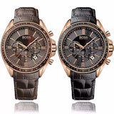 Buy Shop Hugo Boss Driver Chronograph Brown Dial Brown Leather Strap Watch For Men - HB1513093 USA Online