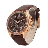 Buy Shop Hugo Boss Driver Chronograph Brown Dial Brown Leather Strap Watch For Men - HB1513093 USA Online