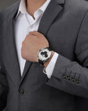 Buy Shop Hugo Boss Driver Chronograph Quartz Silver Dial Black Leather Strap Watch For Men - 1512880 USA Online
