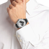 Buy Shop Hugo Boss Driver Chronograph Quartz Silver Dial Black Leather Strap Watch For Men - 1512880 USA Online