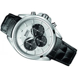 Buy Shop Hugo Boss Driver Chronograph Quartz Silver Dial Black Leather Strap Watch For Men - 1512880 USA Online