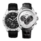 Buy Shop Hugo Boss Driver Chronograph Quartz Silver Dial Black Leather Strap Watch For Men - 1512880 USA Online