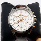 Buy Shop Hugo Boss Driver Chronograph Silver Dial Brown Leather Strap Watch For Men - 1512881 USA Online