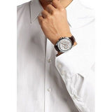 Buy Shop Hugo Boss Driver Chronograph Silver Dial Brown Leather Strap Watch For Men - 1512881 USA Online