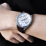 Buy Shop Hugo Boss Driver Chronograph Silver Dial Brown Leather Strap Watch For Men - 1512881 USA Online