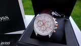 Buy Shop Hugo Boss Driver Quartz Silver Dial Brown Leather Strap Watch For Men - HB1512881 USA Online