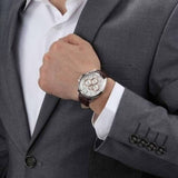 Buy Shop Hugo Boss Driver Quartz Silver Dial Brown Leather Strap Watch For Men - HB1512881 USA Online