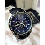 Buy Shop Hugo Boss Driver Sport Chronograph Blue Dial Black Leather Strap Watch for Men - 1513077 USA Online