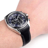 Buy Shop Hugo Boss Driver Sport Chronograph Blue Dial Black Leather Strap Watch for Men - 1513077 USA Online