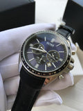 Buy Shop Hugo Boss Driver Sport Chronograph Blue Dial Black Leather Strap Watch for Men - 1513077 USA Online