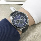 Buy Shop Hugo Boss Driver Sport Chronograph Blue Dial Black Leather Strap Watch for Men - 1513077 USA Online