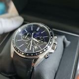 Buy Shop Hugo Boss Driver Sport Chronograph Blue Dial Black Leather Strap Watch for Men - 1513077 USA Online