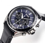 Buy Shop Hugo Boss Driver Sport Chronograph Blue Dial Black Leather Strap Watch for Men - 1513077 USA Online