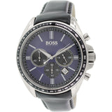 Buy Shop Hugo Boss Driver Sport Chronograph Blue Dial Black Leather Strap Watch for Men - 1513077 USA Online