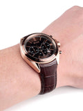 Buy Shop Hugo Boss Driver Sport Chronograph Brown Dial Brown Leather Strap Watch for Men - 1513093 USA Online