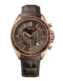 Buy Shop Hugo Boss Driver Sport Chronograph Brown Dial Brown Leather Strap Watch for Men - 1513093 USA Online
