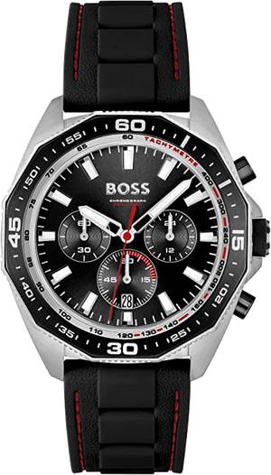 Buy Shop Hugo Boss Energy Chronograph Black Dial Black Silicon Strap Watch For Men - 1513969 USA Online
