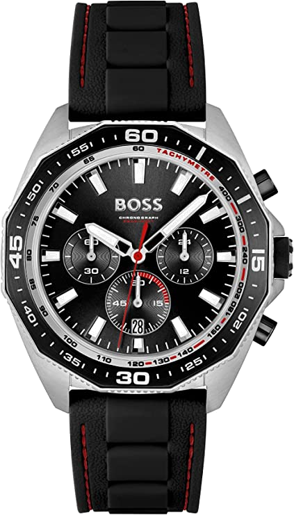 Buy Shop Hugo Boss Energy Chronograph Black Dial Black Silicon Strap Watch For Men - 1513969 USA Online