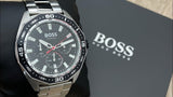 Buy Shop Hugo Boss Energy Chronograph Black Dial Silver Steel Strap Watch For Men - 1513971 USA Online